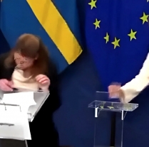 Sweden’s new Health Minister Elisabet Lann collapsed during her introductory press conference alongside PM Ulf photo